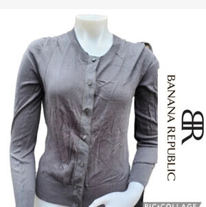 Banana‎ Republic Gray layering cardigan M NWT